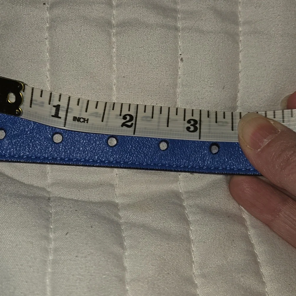 Authentic Gucci Kids Belt | Electric Blue Leather & Silver G